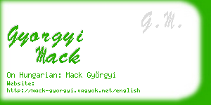 gyorgyi mack business card